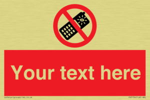 Custom No camera phones Sign